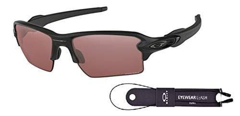 Oakley Flak 2.0 XL OO9188 918890 59M Matte Black/Prizm Dark Golf Sunglasses For Men+BUNDLE with Oakley Accessory Leash Kit