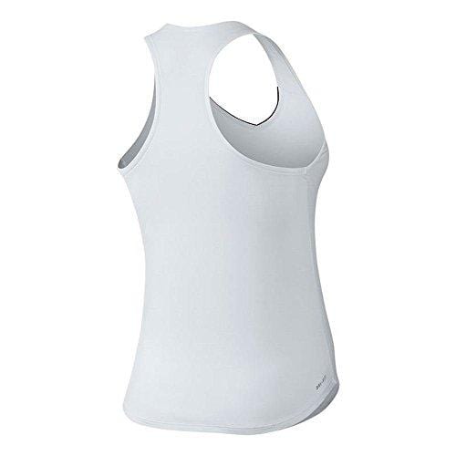 Nike Womens NikeCourt Pure Tennis Tank Top White/Black 728739-100 Size Large