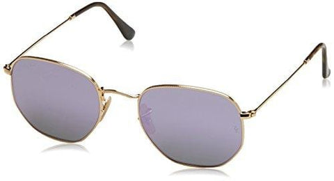 Ray-Ban Men's Metal Man Sunglass Non-Polarized Iridium Square, GOLD, 54 mm