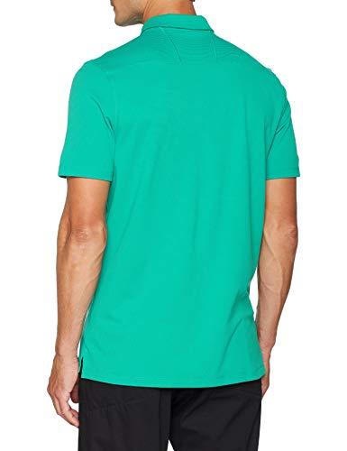 NIKE AeroReact Victory Stripe Golf Polo 2018 Neptune Green/Flat Silver Medium