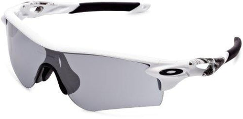 Oakley Men's Radarlock Path (a) Non-Polarized Iridium Wrap Sunglasses, Matte White, 38 mm