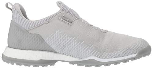adidas Womens FORGEFIBER BOA Golf Shoe Grey Two/FTWR White/Silver Metallic 7.5 M US [product _type] adidas - Ultra Pickleball - The Pickleball Paddle MegaStore