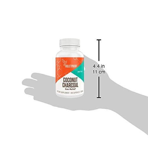Bulletproof Coconut Charcoal, Supports Better Digestion and Gas Relief (90 Capsules)