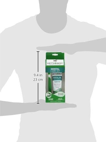 Vet's Best Dog Toothbrush and Enzymatic Toothpaste Set | Teeth Cleaning and Fresh Breath Kit with Dental Care Guide| Vet Formulated