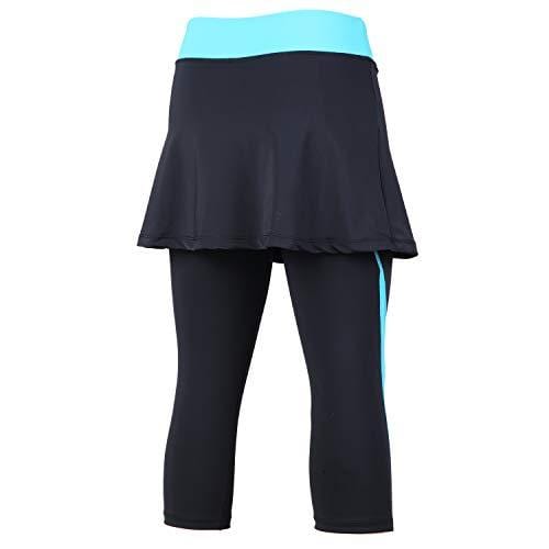 ANIVIVO Women Tennis Legging, Skirted Capri Leggings Tennis Pants for Women& Sports Capri Skirted Leggings Sports Skirted Leggings(Blue,XL) [product _type] ANIVIVO - Ultra Pickleball - The Pickleball Paddle MegaStore