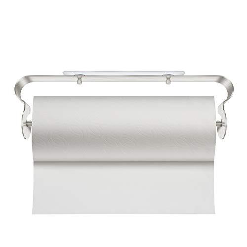 Paper Towel Holder Under Cabinet - TeenGo Adhesive Wall Mount No Drilling Stainless Steel Paper Towel Holder for Home Kitchen