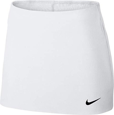 Nike Women's Court Power Spin Tennis Skirt, White/Black, Large