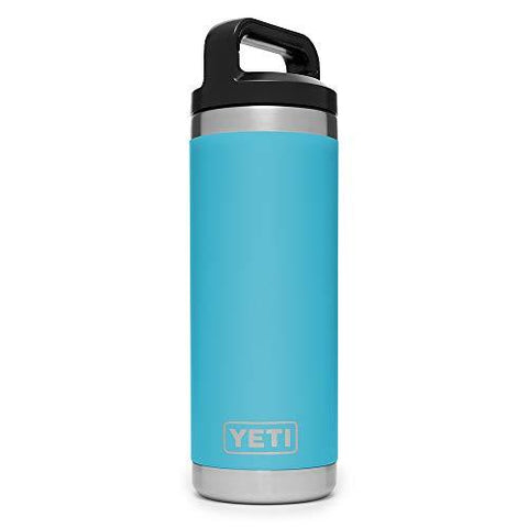 YETI Rambler 18 oz Stainless Steel Vacuum Insulated Bottle with Cap, Reef Blue