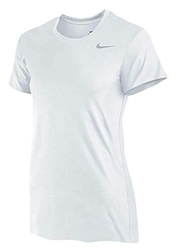 Nike Women's Legend Short Sleeve Poly Top (Small, White)