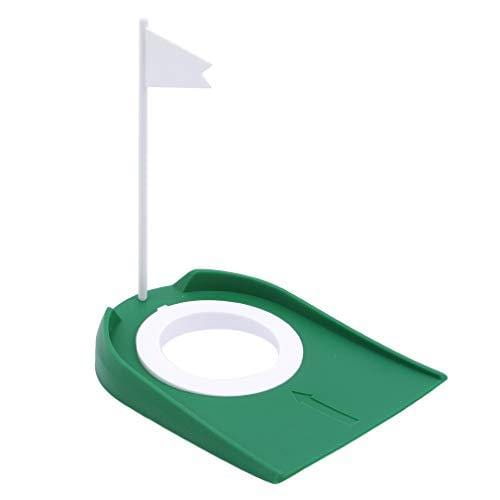 TraveT Golf Practice Putting Cup Mat with Hole and Flag Plastic for Indoor Outdoor Office Garage Yard