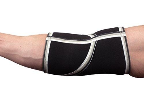 Gymreapers Elbow Sleeves (1 Pair) W/Wrist Wraps - Elbow Brace for Support & Compression for Powerlifting, Weightlifting, Bench & Tendonitis 5mm Neoprene - for Men & Women - 1 Year Warranty