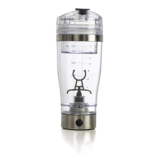 Vortex Select Portable Electric Mixer Shaker Bottle for Protein Powders, Shakes, Eggs, Pre-Workout Shakes, Post-Workout Shakes, and More with Ingredients Cup and USB (16 oz.)