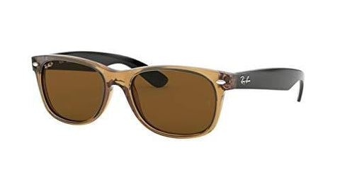 Ray-Ban RB2132 (945/57) Honey/Crystal Brown Polarized 55mm Sunglasses Bundle with original case, cloth, booklet and accessories (6 items)