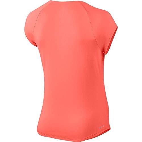 Women's Nike Court Tennis Top (Bright Mango/White, X-Small)