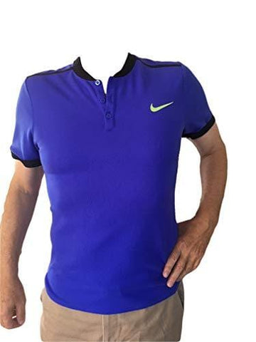 NIKE Mens Court Dri Fit Tennis Top (Purple, Small)