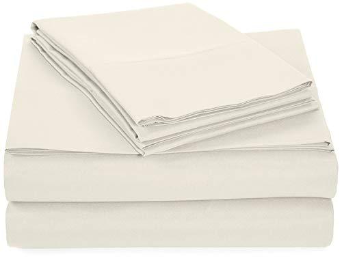 Microfiber RV Sheet Sets, 48x75 3/4 Full Bunk, Ivory Solid, Bed Sheets for Campers, RV's & Travel Trailers Fit Mattress up to 8 Inch deep