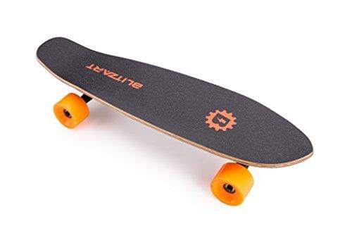 Blitzart Mini Flash 28" Electric Skateboard Electronic Hub-Motor 2.8" Wheel E-Skateboard (ORANGE)