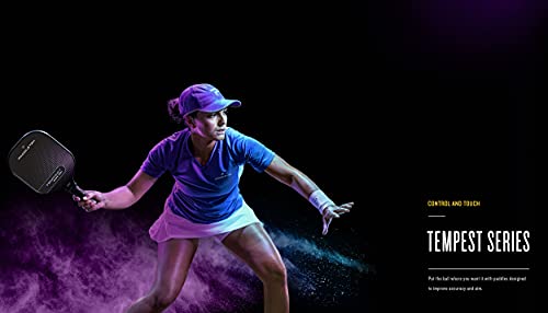 Paddletek Tempest Reign Pro Pickleball Paddle, Powerful Performance Paddle, Standard Grip – Red