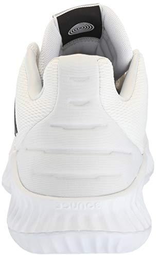 adidas Men's Pro Bounce 2018 Low Basketball Shoe, Black/Crystal White, 10.5 M US