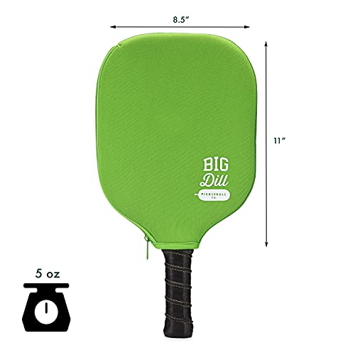 Big Dill Pickleball Co. Neoprene Sleeve Pickleball Paddle Cover (Lime Green)