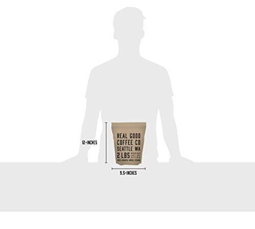 Real Good Coffee Co USDA Certified Organic Dark Roast Whole Bean Coffee, 2 Pound Bag, 100% Organic Arabica Coffee Beans