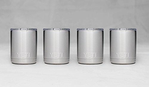 YETI Rambler Lowball 10 oz Stainless Steel Cup with Lid 4 Pack