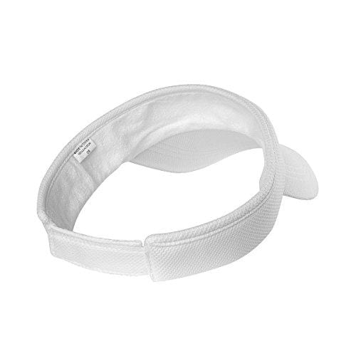 White Sun Visors for Women and Girls, Long Brim Thicker Sweatband Adjustable Hats Caps for Cycling Fishing Tennis Running Jogging and Other Sports