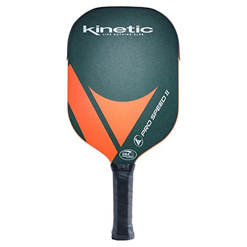 PROKENNEX Pro Speed II - Pickleball Paddle with Toray T700 Carbon Fiber Inlay - Comfort Pro Grip - USAPA Approved (Forest Green/Orange) (Cover not Included)