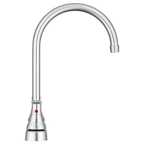 Dura Faucet Elegant J-Spout RV Kitchen Faucet - Brushed Satin Nickel - for Motorhomes, 5th Wheels, Trailers, and Campers - New 2019 Model