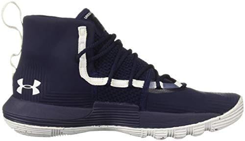 Under Armour Boys' Grade School SC 3Zer0 II Basketball Shoe, Midnight Navy (401)/White, 4