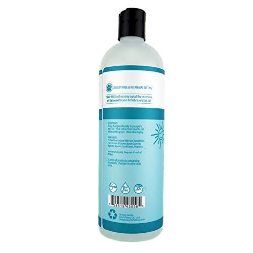Simply Gentle Natural Pet Shampoo, Hypoallergenic, for All Pets Dogs Cats, 16 oz. [1 Bottle]