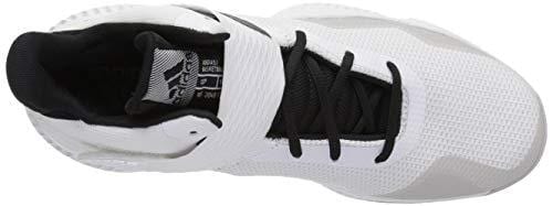 adidas Men's Explosive Bounce 2018 Basketball Shoe, White/Black/Light Solid Grey, 10.5 M US