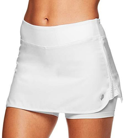 Penn Women's Active Skorts: Wide Band, Low Rise Tennis or Golf Skirt with Shorts,Stark White,Large