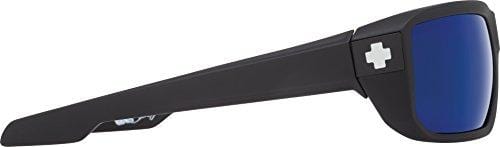 Spy Optic Men's Mccoy Polarized Wrap, Matte Black/Happy Bronze Polar & Blue Spectra, 63 mm