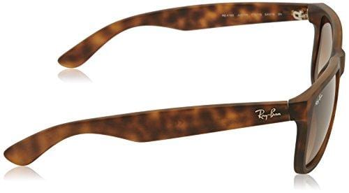 Ray-Ban Justin RB4165 Sunglasses-710/13 Rubber Light Havana/Brown Gradient-55mm