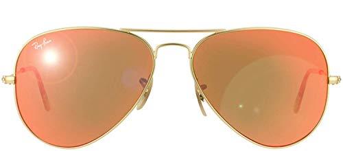 Ray-Ban Aviator RB3025 - 112/69 Sunglasses Gold, Orange Flash 55mm