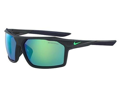 Nike EV1033-336 Traverse R Sunglasses (Frame Grey with ML Green Flash Lens), Matte Seaweed/Electro Green