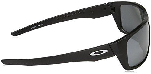 Oakley Men's Drop Point Polarized Iridium Rectangular Sunglasses Matte black 60 mm