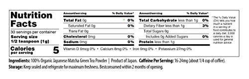 Jade Leaf Matcha Green Tea Powder - USDA Organic, Authentic Japanese Origin - Classic Culinary Grade (Smoothies, Lattes, Baking, Recipes) - Antioxidants, Energy [30g Starter Size]
