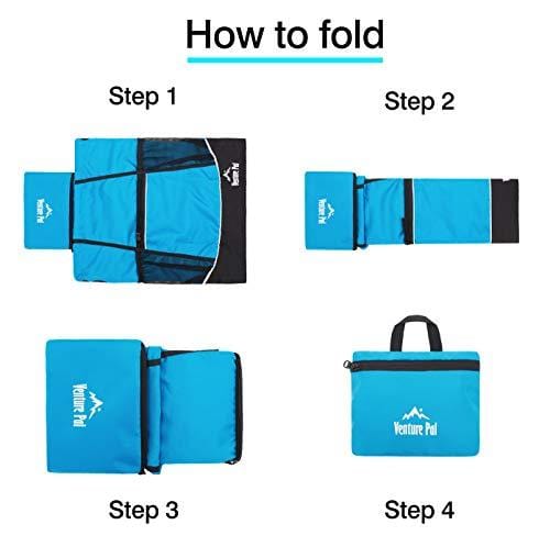 Venture Pal Packable Sport Gym Drawstring Sackpack Backpack Bag with Wet Pocket for Men,Women,Kids-Blue