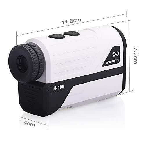 WOSPORTS Golf Rangefinder, 650 Yards Laser Distance Finder with Slope, Flag-Lock with Vibration Distance/Speed/Angle Measurement, Upgraded Battery Cover