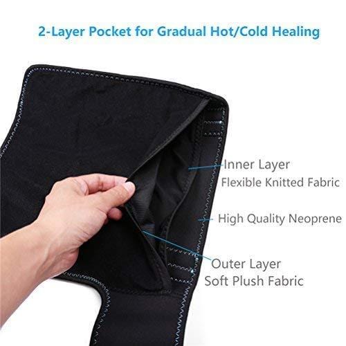 Gel Pack with Elbow Support Wrap for Cold Hot Therapy by LotFancy - Hot Cold Ice Pack for Injuries, Sprained Elbows, Tendonitis, Arthritis, and Other Sports Injuries