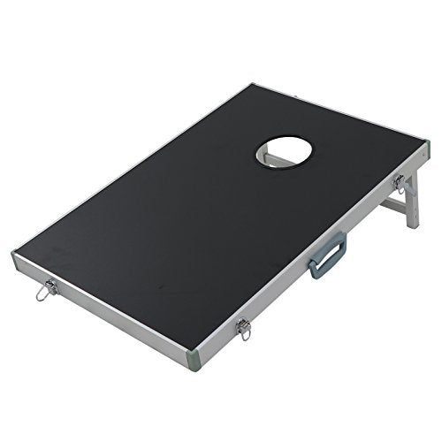 ZENY Cornhole Set 3x2 Cornhole Bean Bag Toss Game Set Aluminum Frame Boards 8 Corn Hole Bean Bags Outdoor Lawn Yard Game