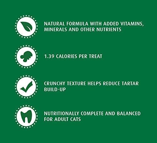 FELINE GREENIES Dental Natural Cat Treats Oven Roasted Chicken Flavor, 11 oz. Tub