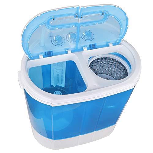 SUPER DEAL Portable Compact Washing Machine, Mini Twin Tub Washing Machine w/Washer&Spinner, Gravity Drain Pump and Drain Hose
