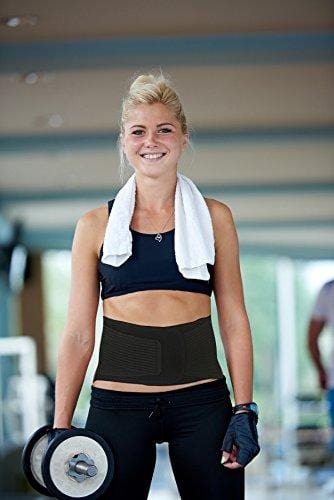 Lumbar Support Belt - Lower Back Brace - Heat & Ice Pack Included For Instant Pain Relief - Adjustable Compression To Suit Your Body - Wear It Everywhere - Gym Office Home - FDA Approved