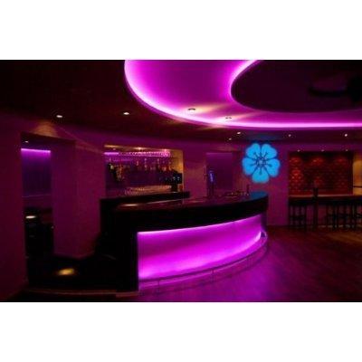 LEDwholesalers 12-Volt 16.4-ft RGB Color-Changing Kit with Controller and IR Remote, Power Supply, and LED Strip in White PCB, 2034RGB-R2+3369+3208