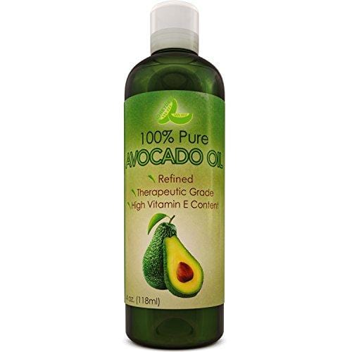 Avocado Oil For Hair Skin Nails Cold Pressed Antioxidant Nutrient Rich Oil Great as Massage Oil Anti-Aging Anti-Wrinkle Skin Care Shiny Hair With Vitamins A K E Healthy Fatty Acids for Women and Men