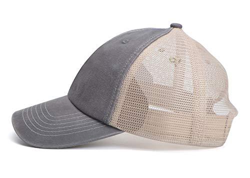 Home Prefer Men's Mesh Trucker Hat Summer Golf Hat Brim Sun Cap for Running Hiking Fishing Light Gray [product _type] Home Prefer - Ultra Pickleball - The Pickleball Paddle MegaStore