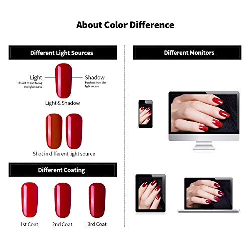 AZUREBEAUTY Gel Nail Polish Set - Pink Purple Glitter Colors Soak Off UV LED Gel Polish Kit 8 PCS 0.24 OZ